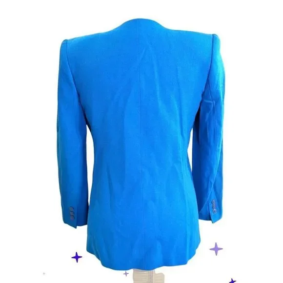 Kasper Vintage Long Blazer Sz. 6 Lined 2-Button Front Wool Career - Picture 5 of 13